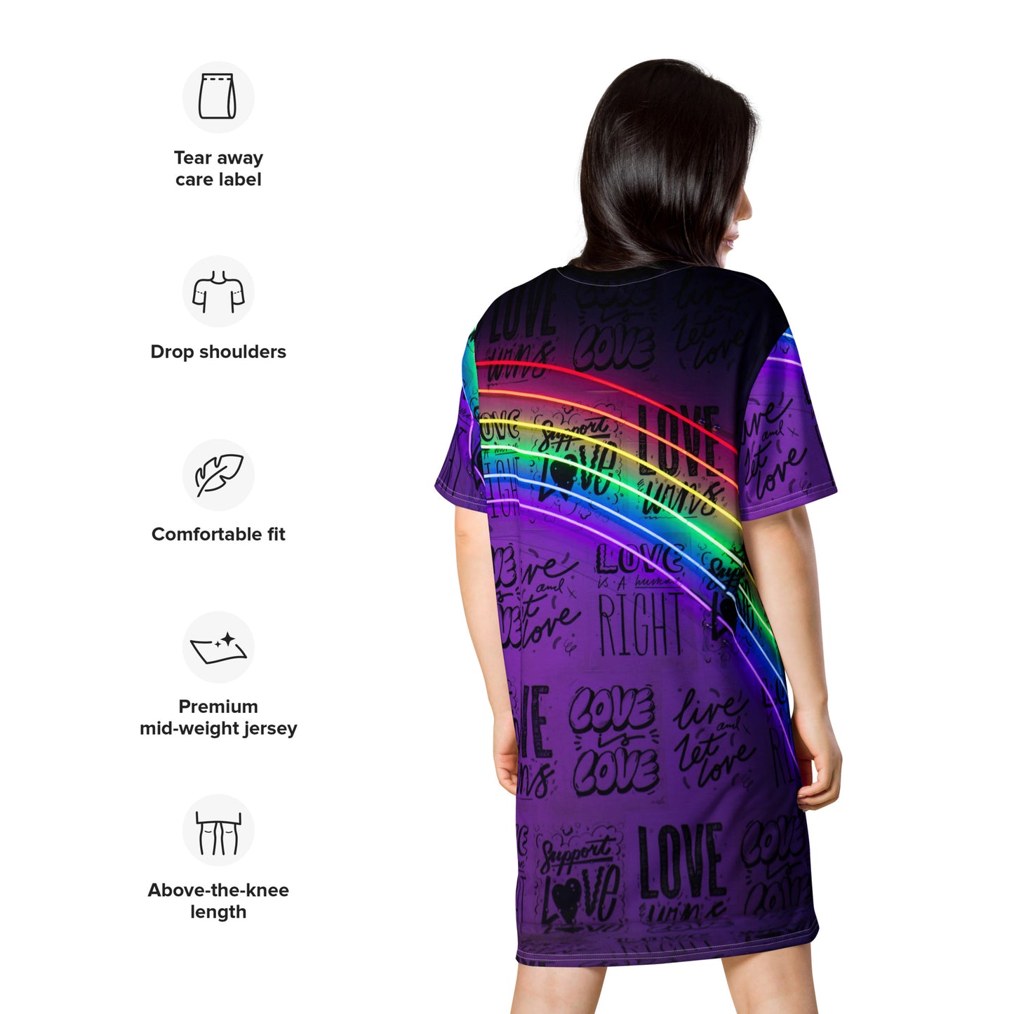 Love is Love T-shirt dress